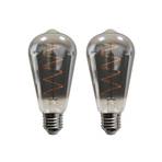 E27 4.9W rustic LED bulb 1800K 90lm smoke 2-pack