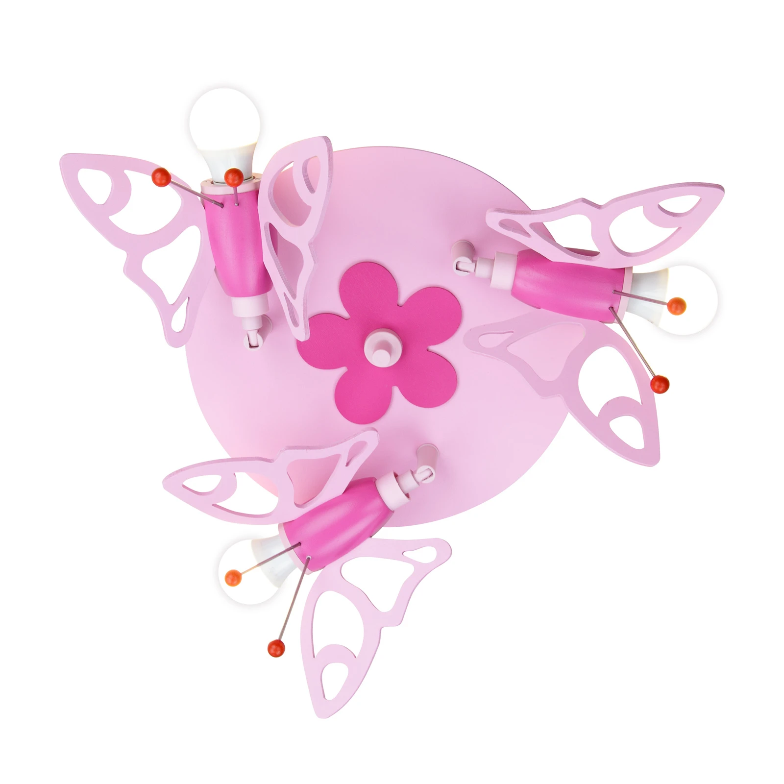 Butterfly ceiling light for a child’s room, 3-bulb