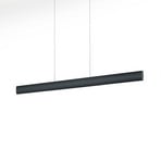 Runa LED pendant light, black, length 92 cm