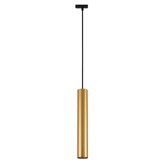 Lampenwelt Lindby Pendellampe Linaro, 40 cm, gold, 1-Phasen, Ø 6 cm