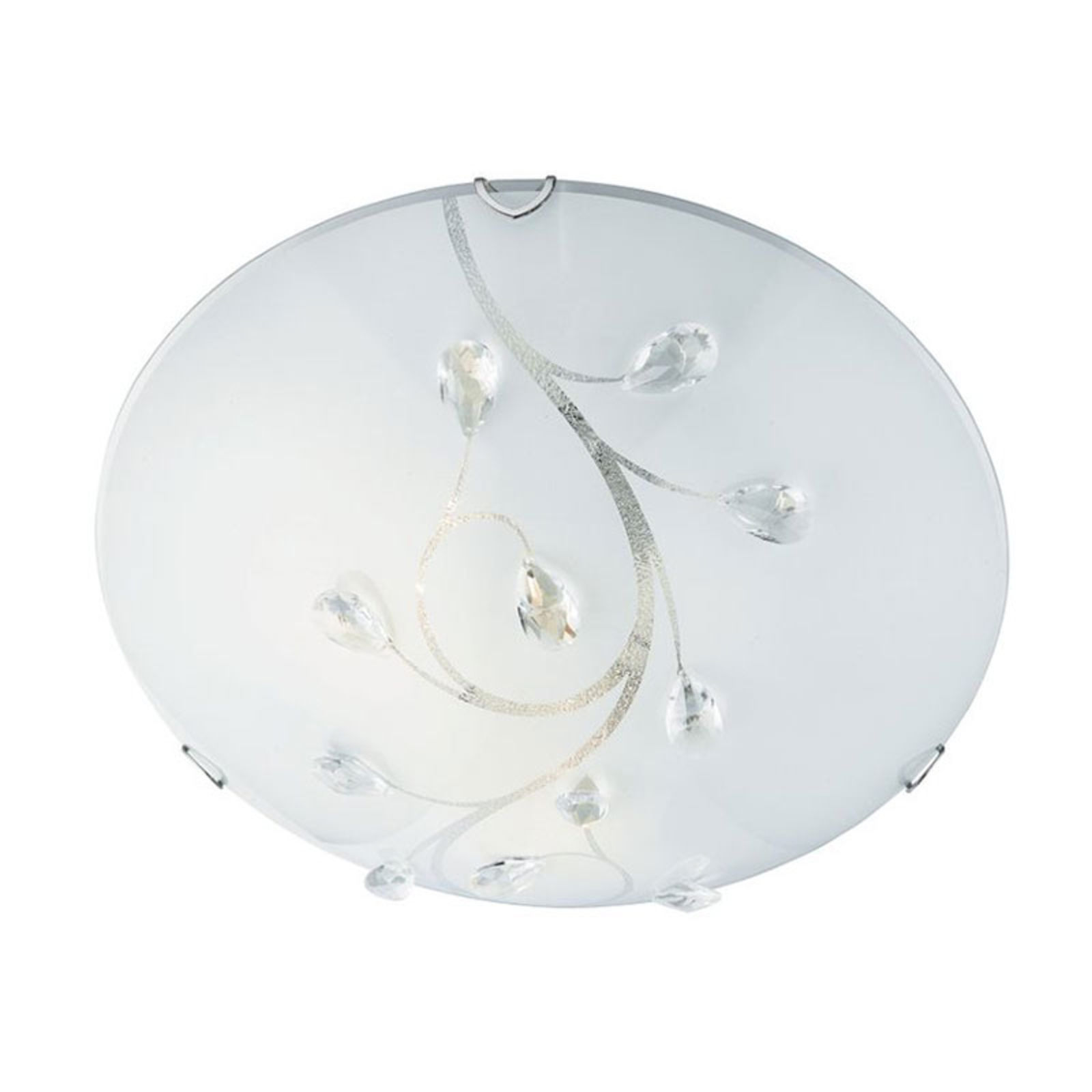 Flush Flower glass ceiling light, Ø 40 cm
