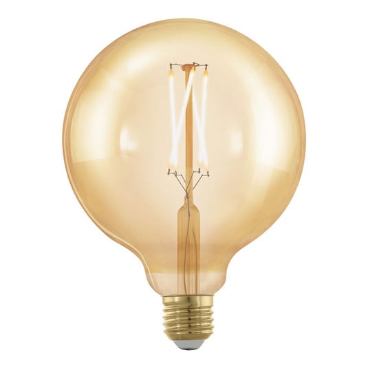 Globe LED bulb E27 G125 4 W 1,700 K filament gold