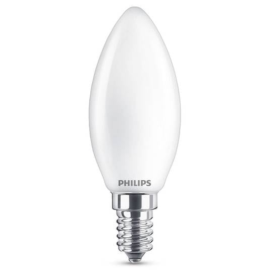 Philips bombilla vela LED E14 B35 4,3W 827 opal