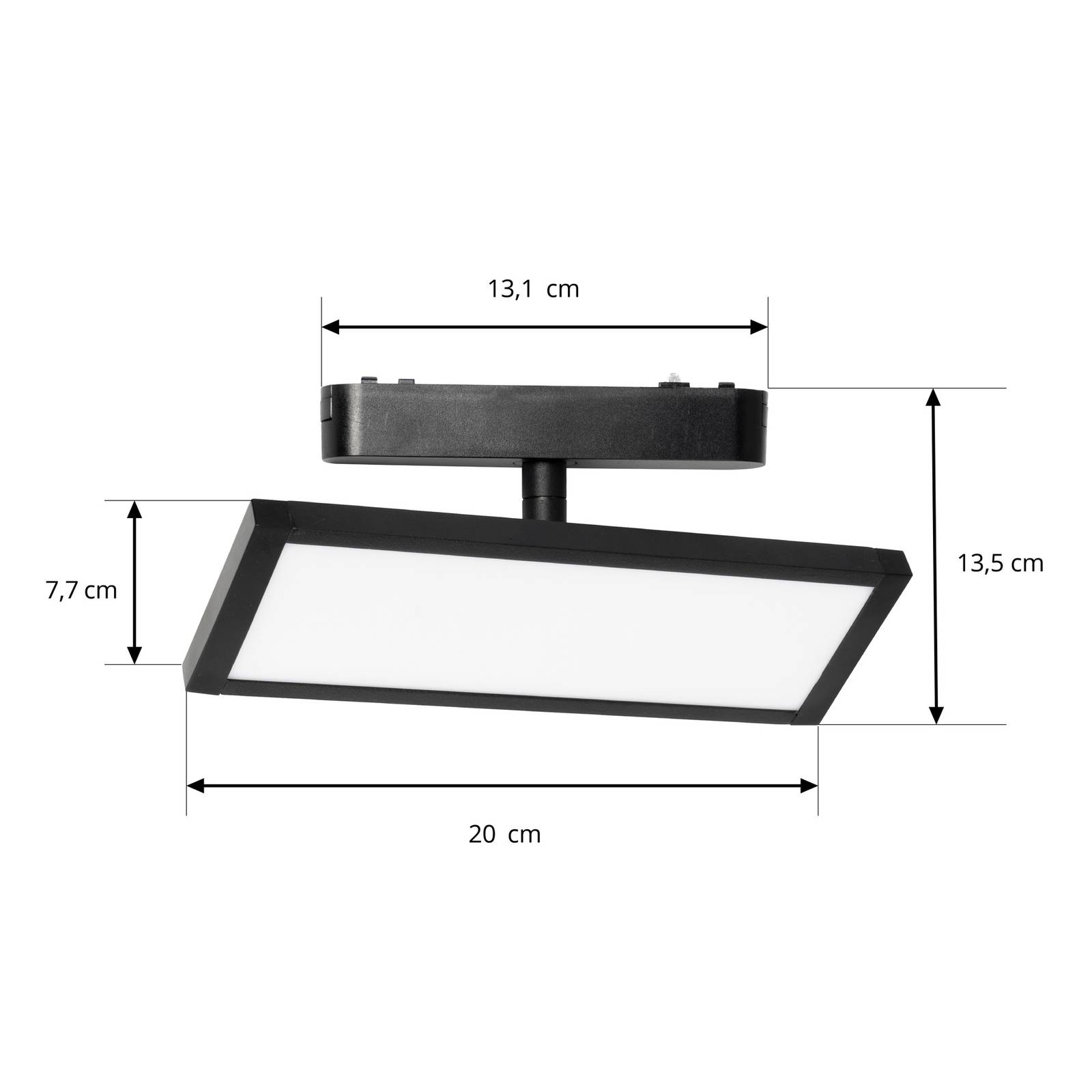 Panel LED Lindby 48V Lumaro, czarny, aluminium, długość 20cm, ściemniany