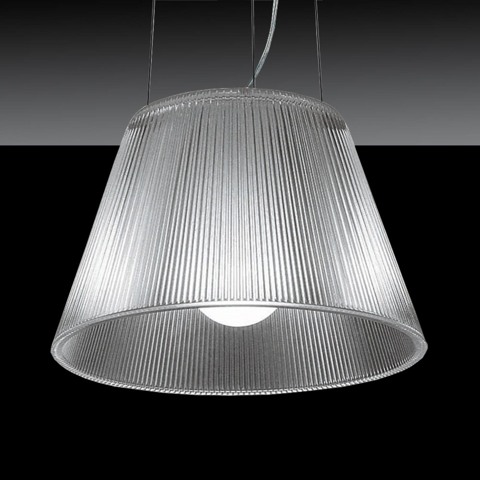 FLOS Romeo Moon S1 - lampă suspendată transparentă - Camera de zi / sufragerie - design - transparent alb - Sticlă