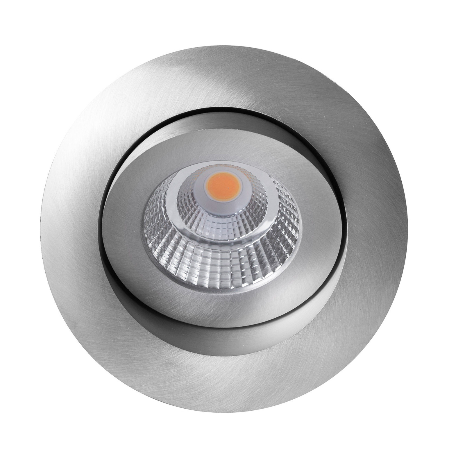 SLC One 360° LED recessed light dimmable to warm aluminium