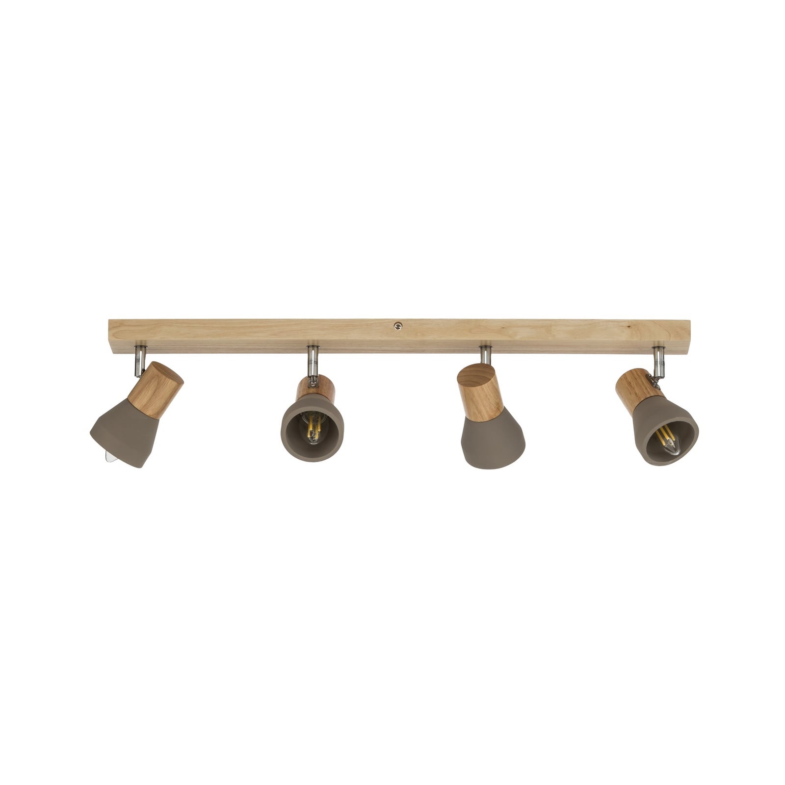 Filiz 4 Deckenleuchte Concrete/Wood - Lindby Filiz 4 Deckenleuchte Concrete/Wood - Lindby