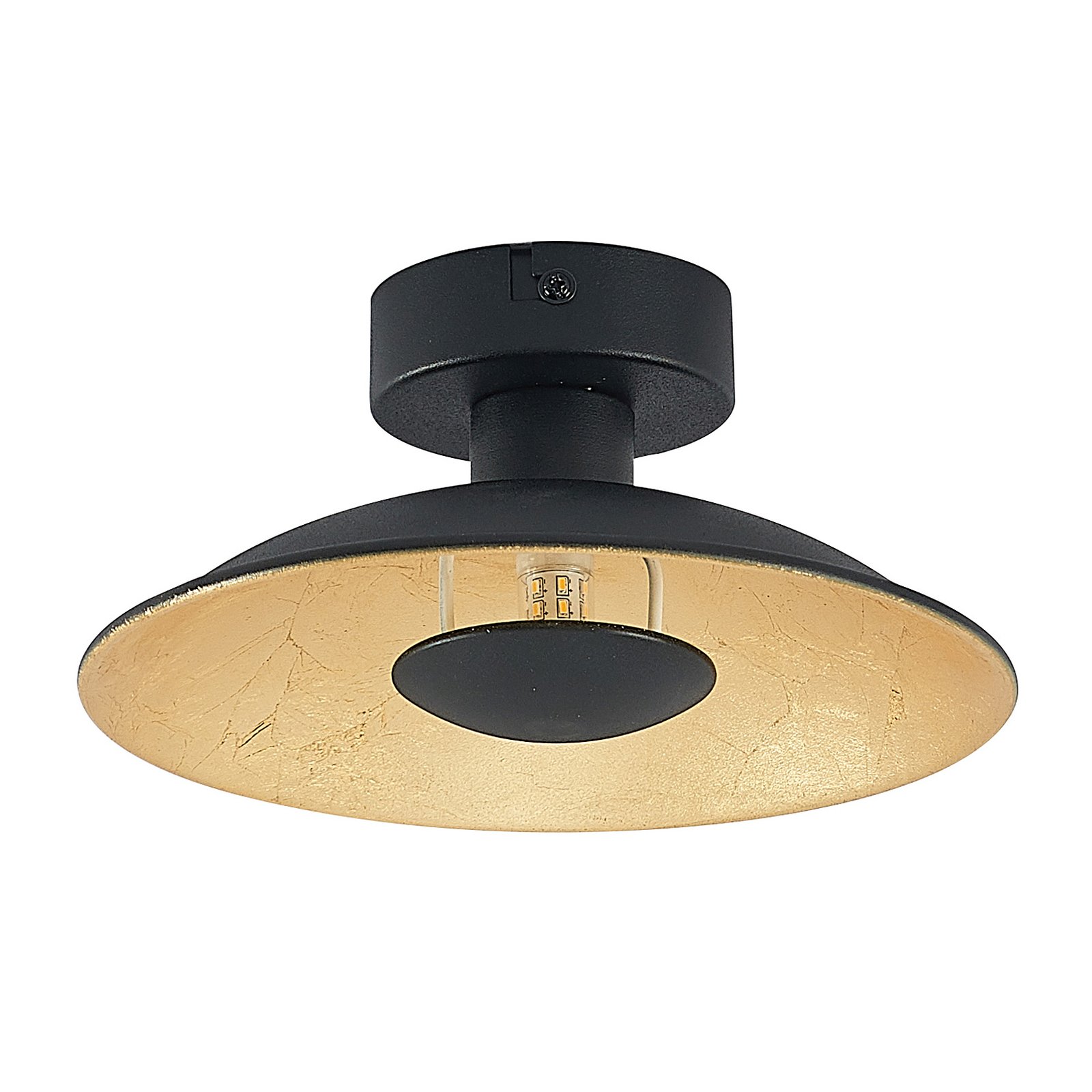 Lindby Narisara stropní lampa, černo-zlatá, 20 cm