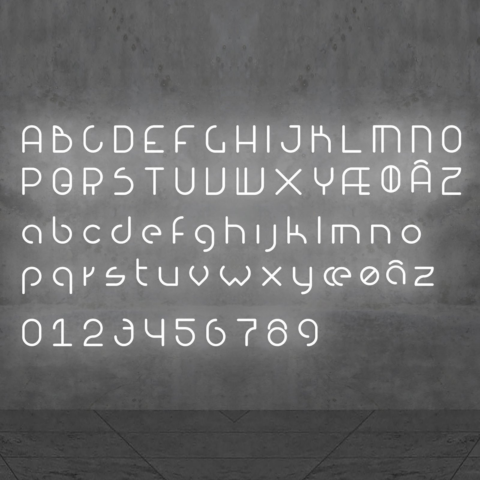 Artemide Alphabet of Light -valo pieni q-kirjain