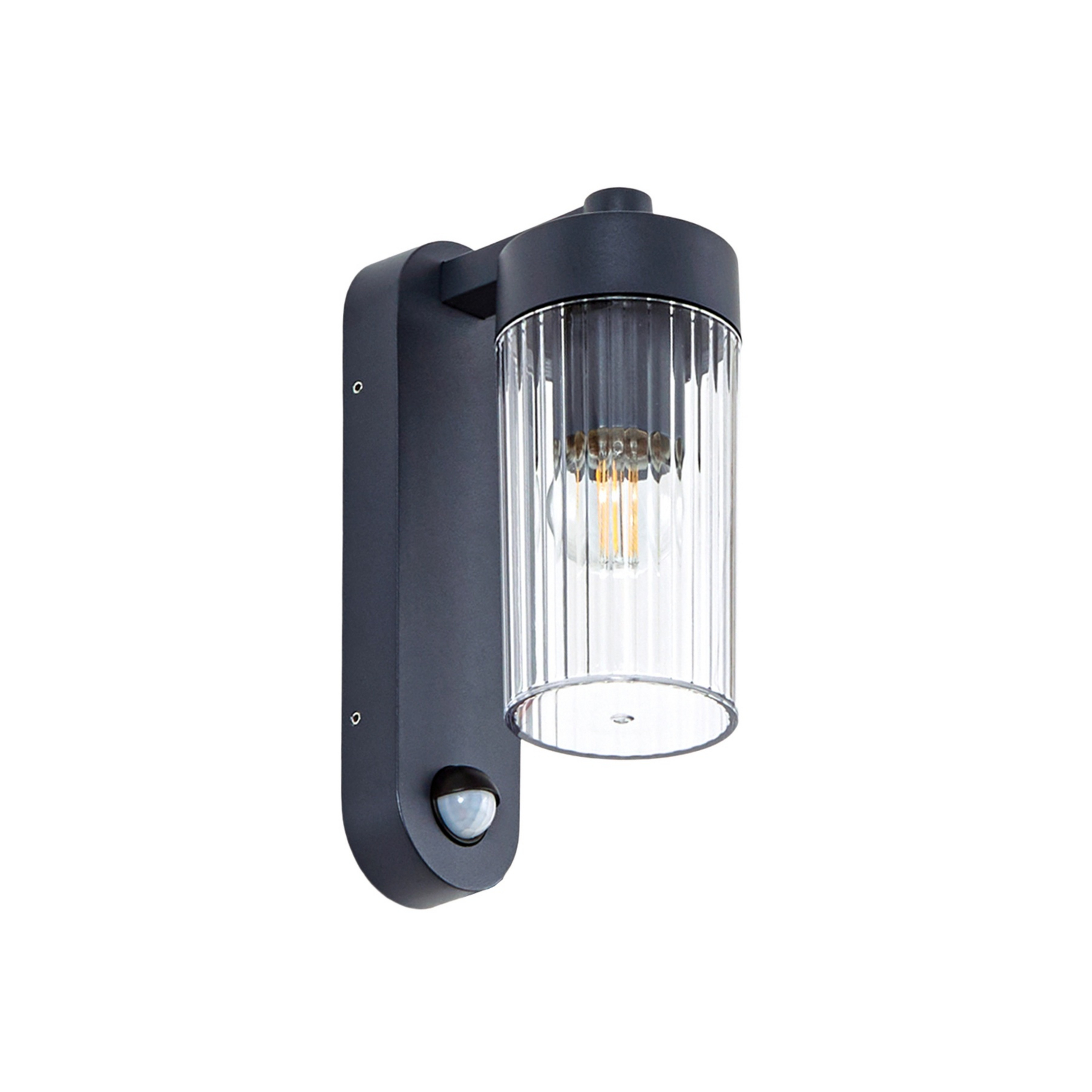 Kaliro utendørs vegglampe, 24 cm, antrasitt, sensor, IP54 - Lindby