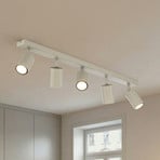 Тавански прожектор Zoom, 5-пламъчен, сиво-бежов, стомана, GU10