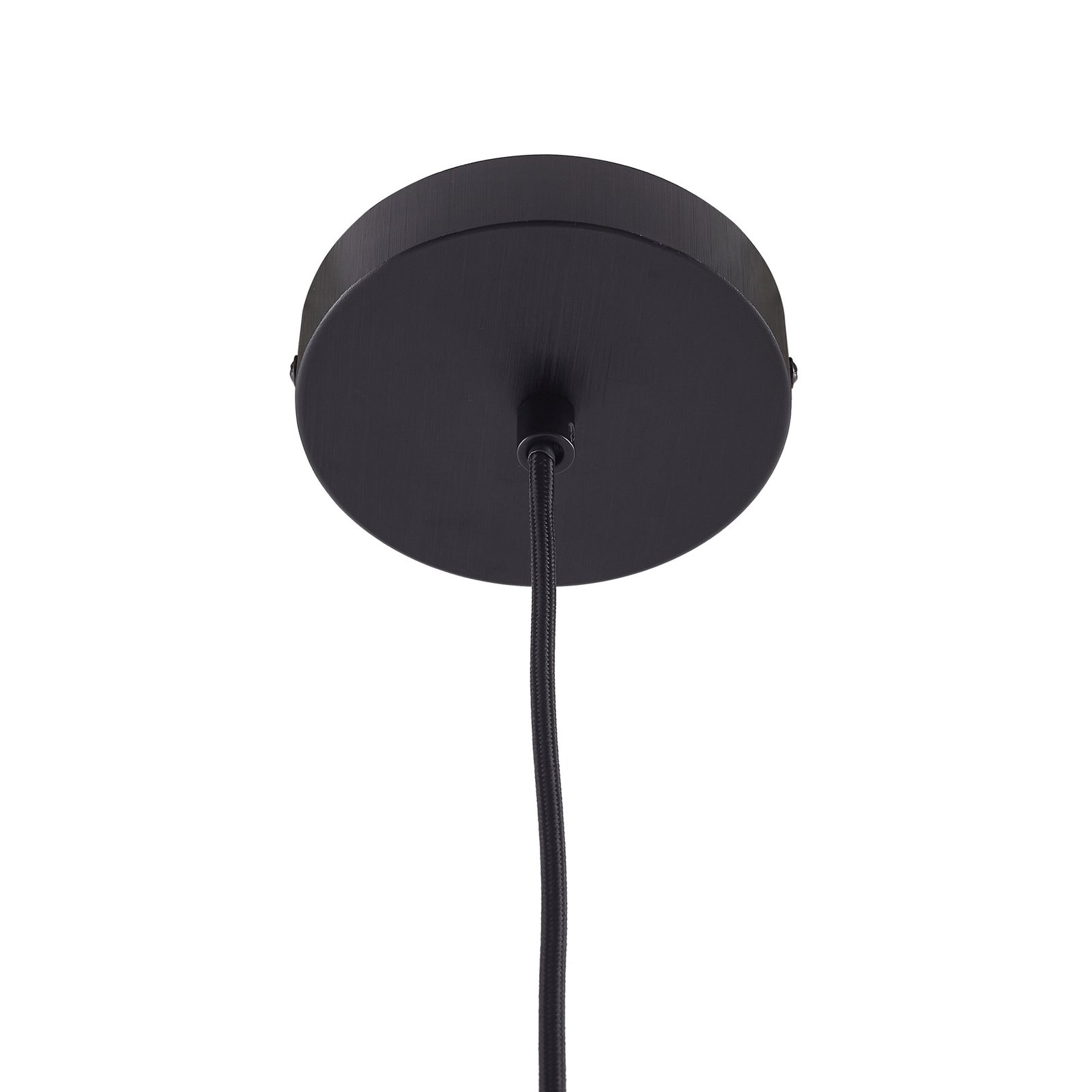 Lindby suspension Svante, 1 lampe, noir, verre, Ø 10cm