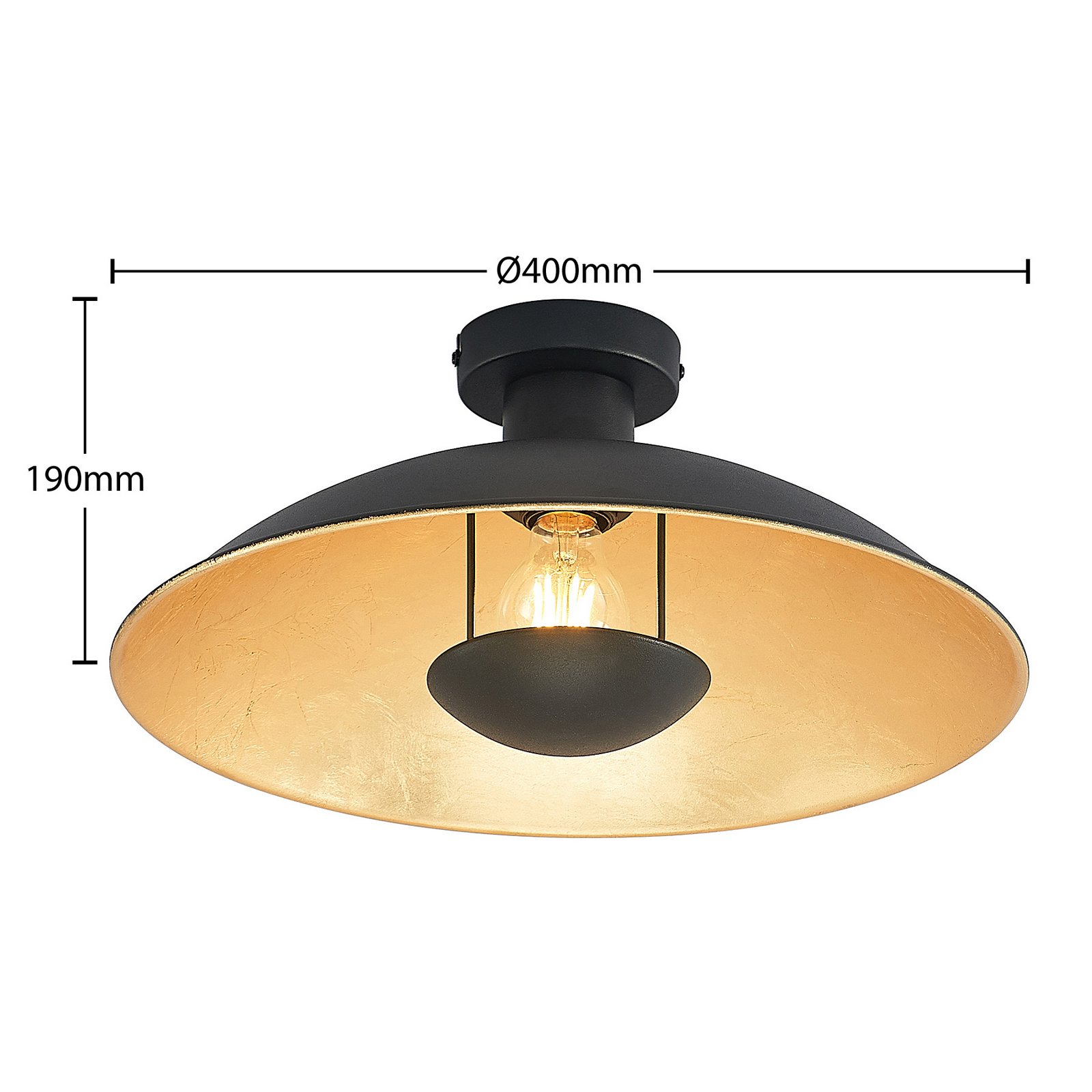 Narisara Deckenleuchte Ø40 Black/Gold - Lindby