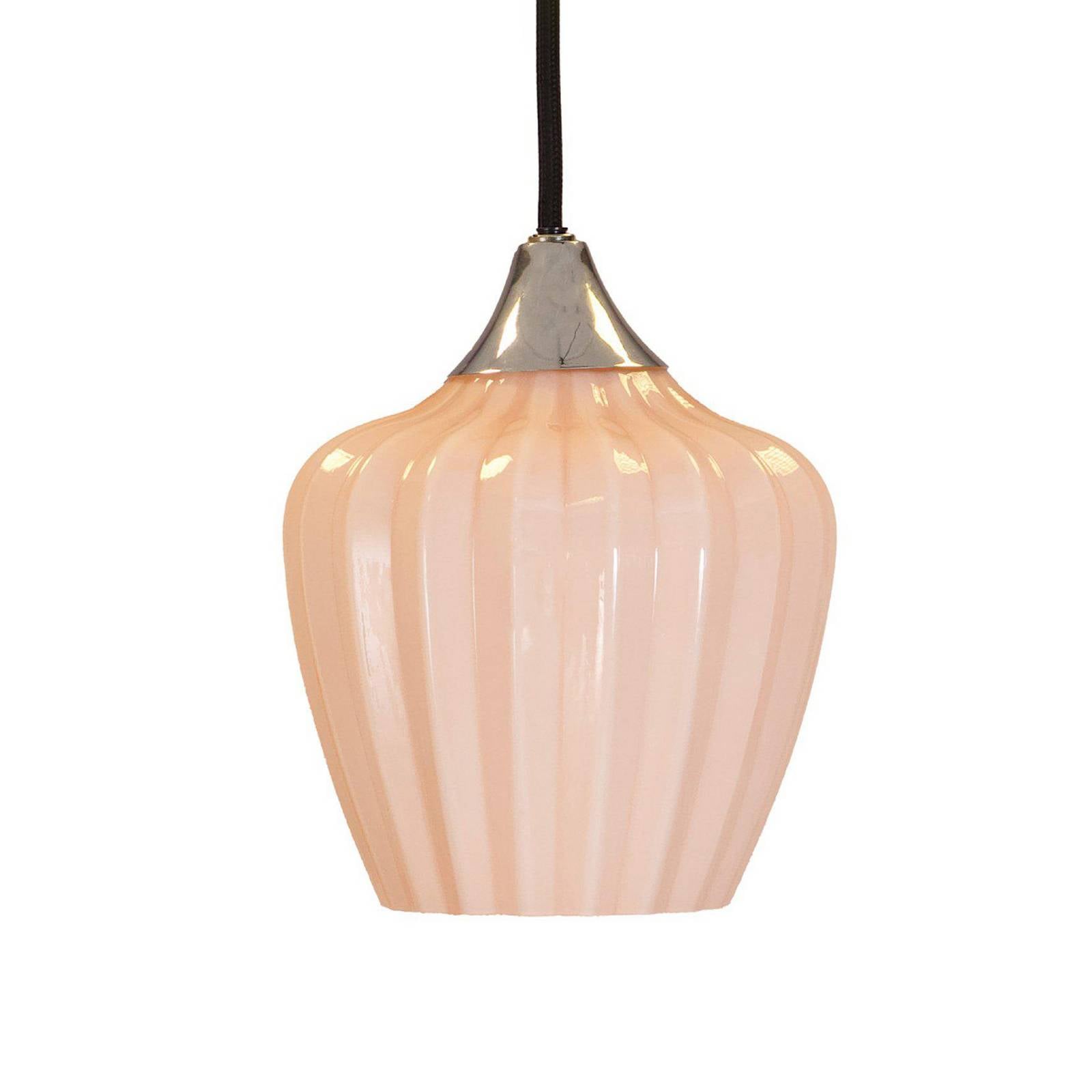 Pendelleuchte Amalfi, orange, Ø 25 cm, Glas, E27, Stecker