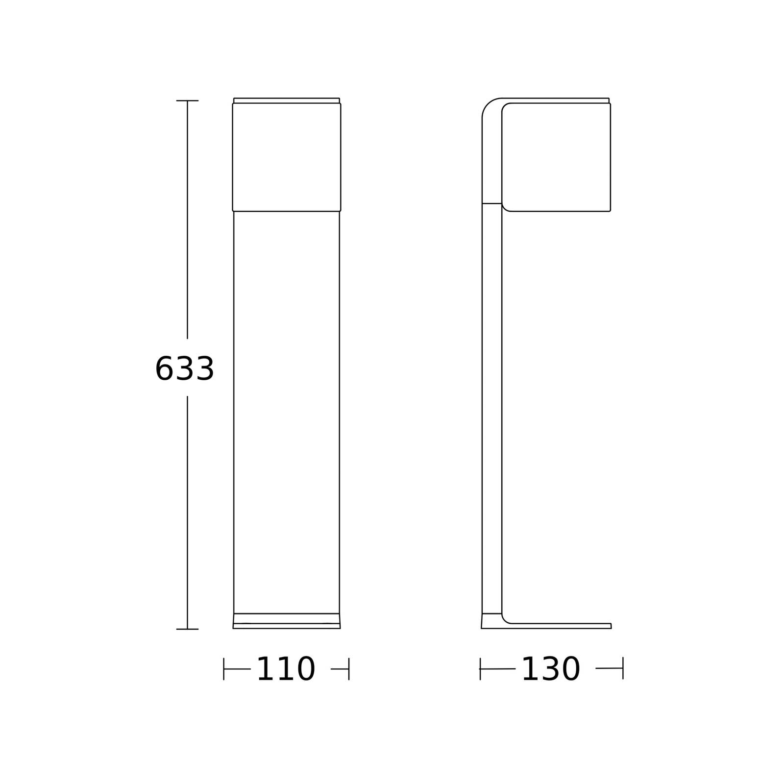 STEINEL GL 80 C Słupek oświetleniowy LED, Bluetooth smart, antracytowy