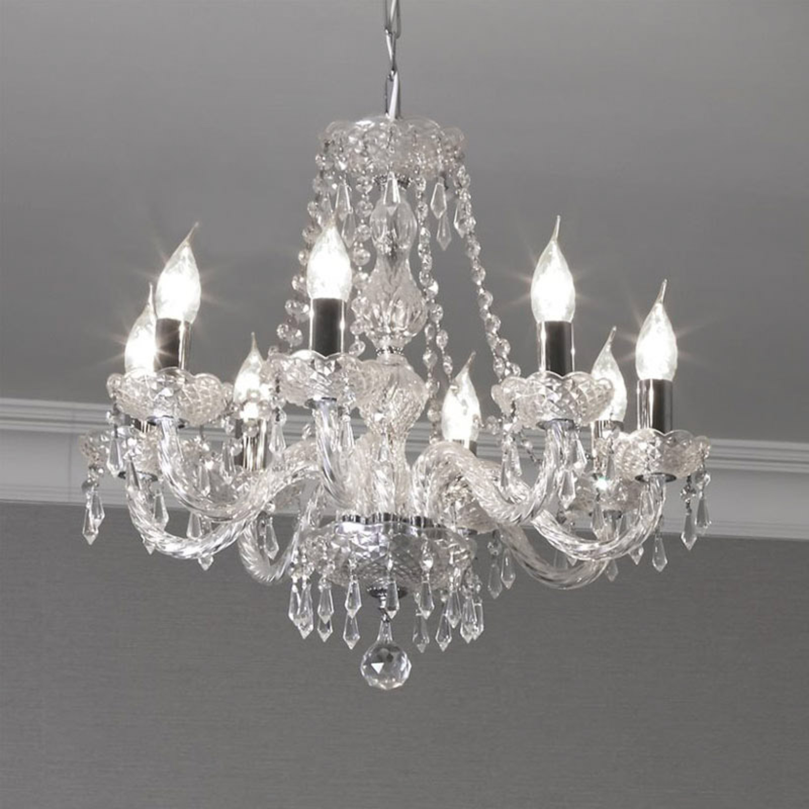 8-bulb Hale crystal chandelier