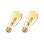 OSRAM 1906 E27 6,5W LED ST64 824 gold dim 2er