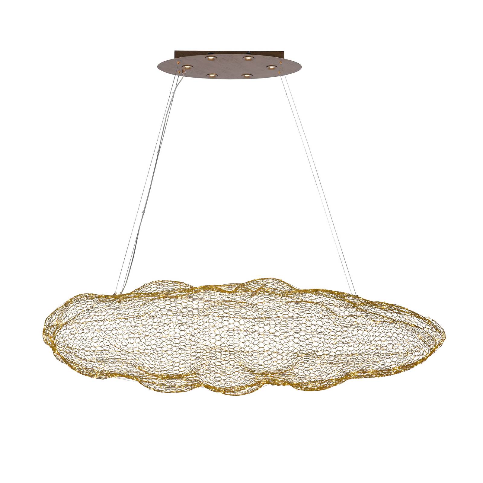 Paul Neuhaus Reva LED-hänglampa, gammal mässing