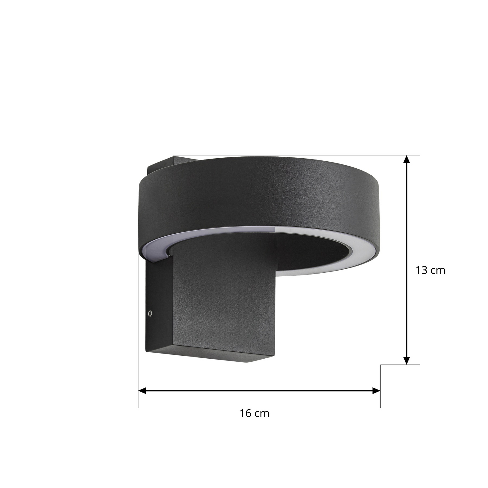 Applique d'extérieur LED Lucande Nirella, noire, CCT, IP65
