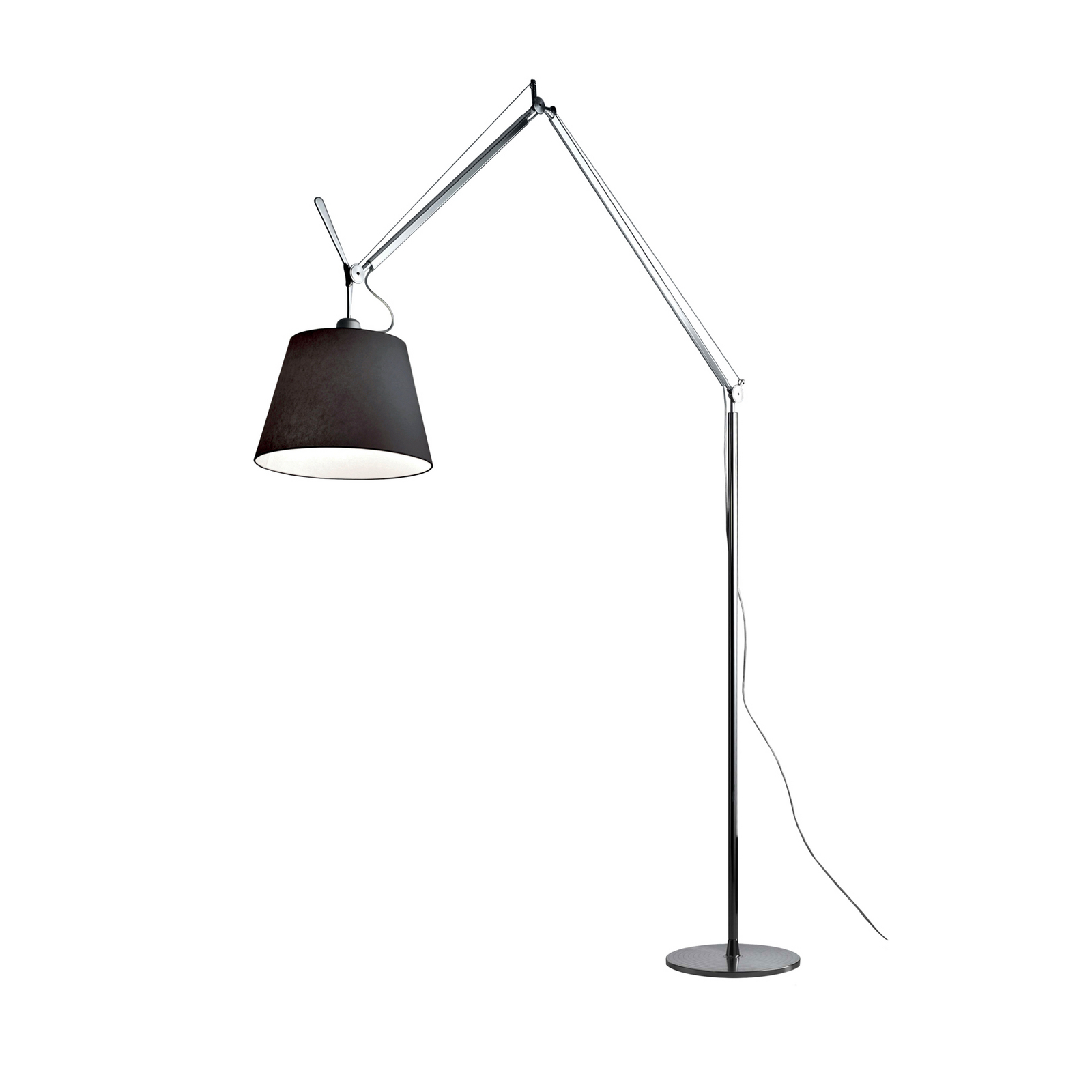 Tolomeo Mega Piantana Ø360 Nero Raso/Alu - Artemide