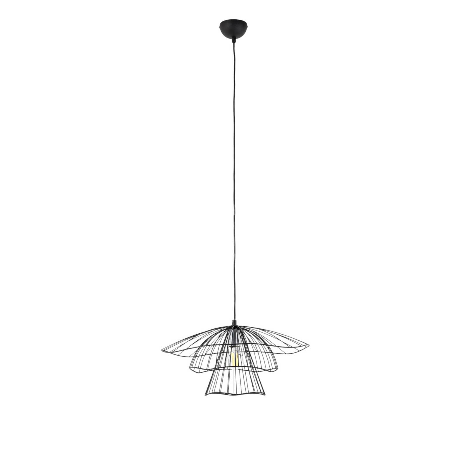 Hängeleuchte Tel 6504, schwarz, Eisen, Ø 50 cm