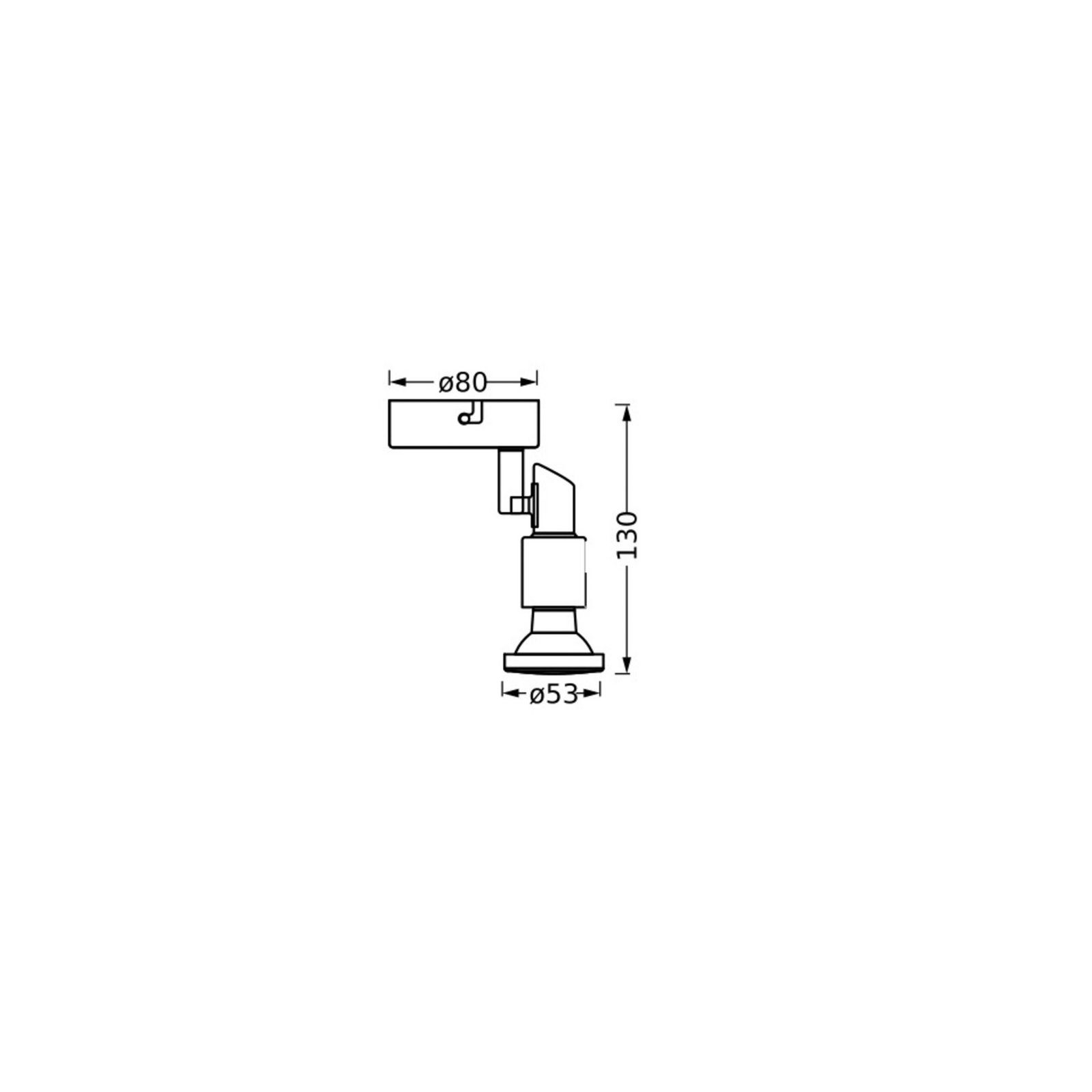 OSRAM plafondspot, wit, 1-lamp, metaal, GU10-LED 927 dimbaar