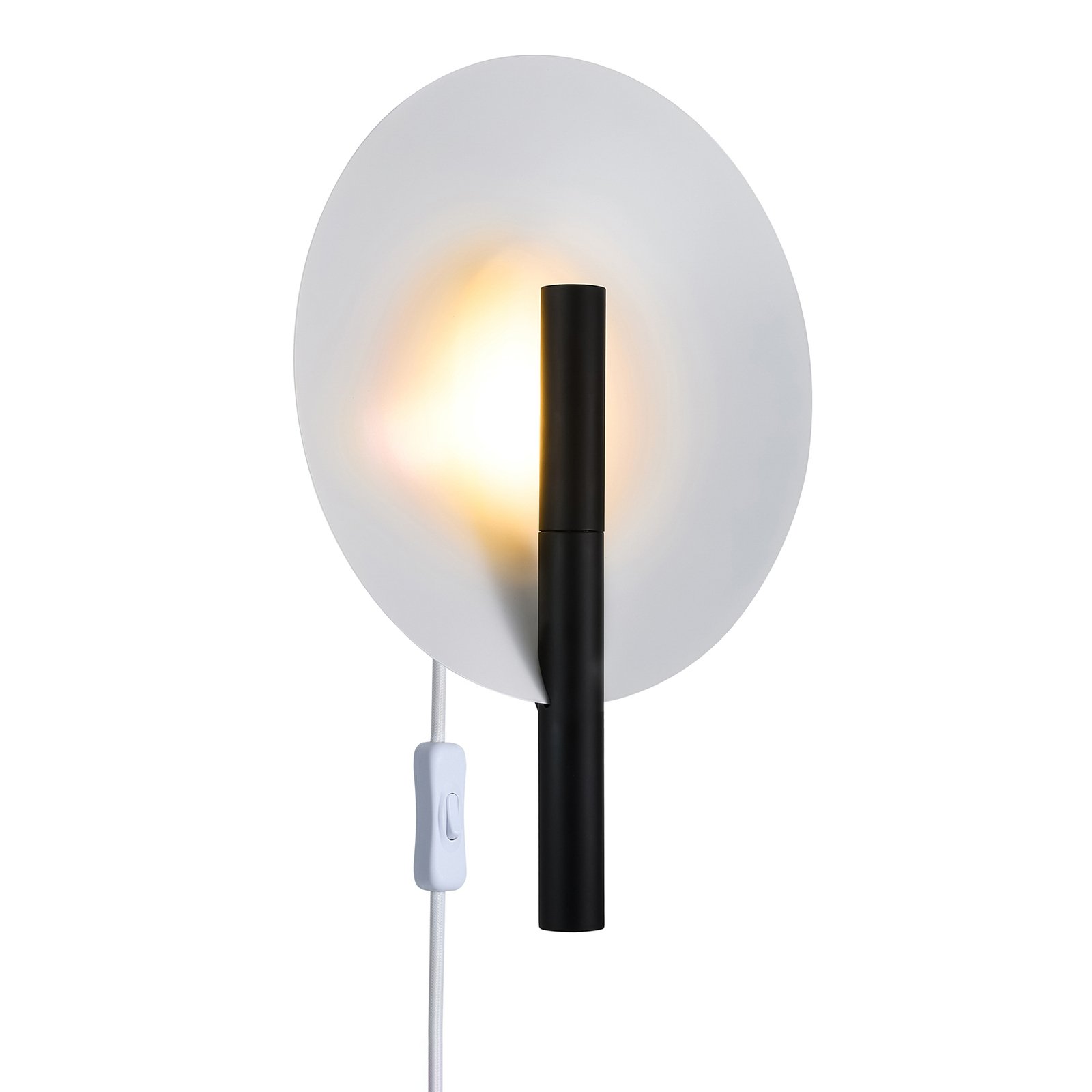 Furiko wall light with a switch, black/white