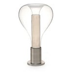 LZF Eris LED table lamp glass shade, aluminium