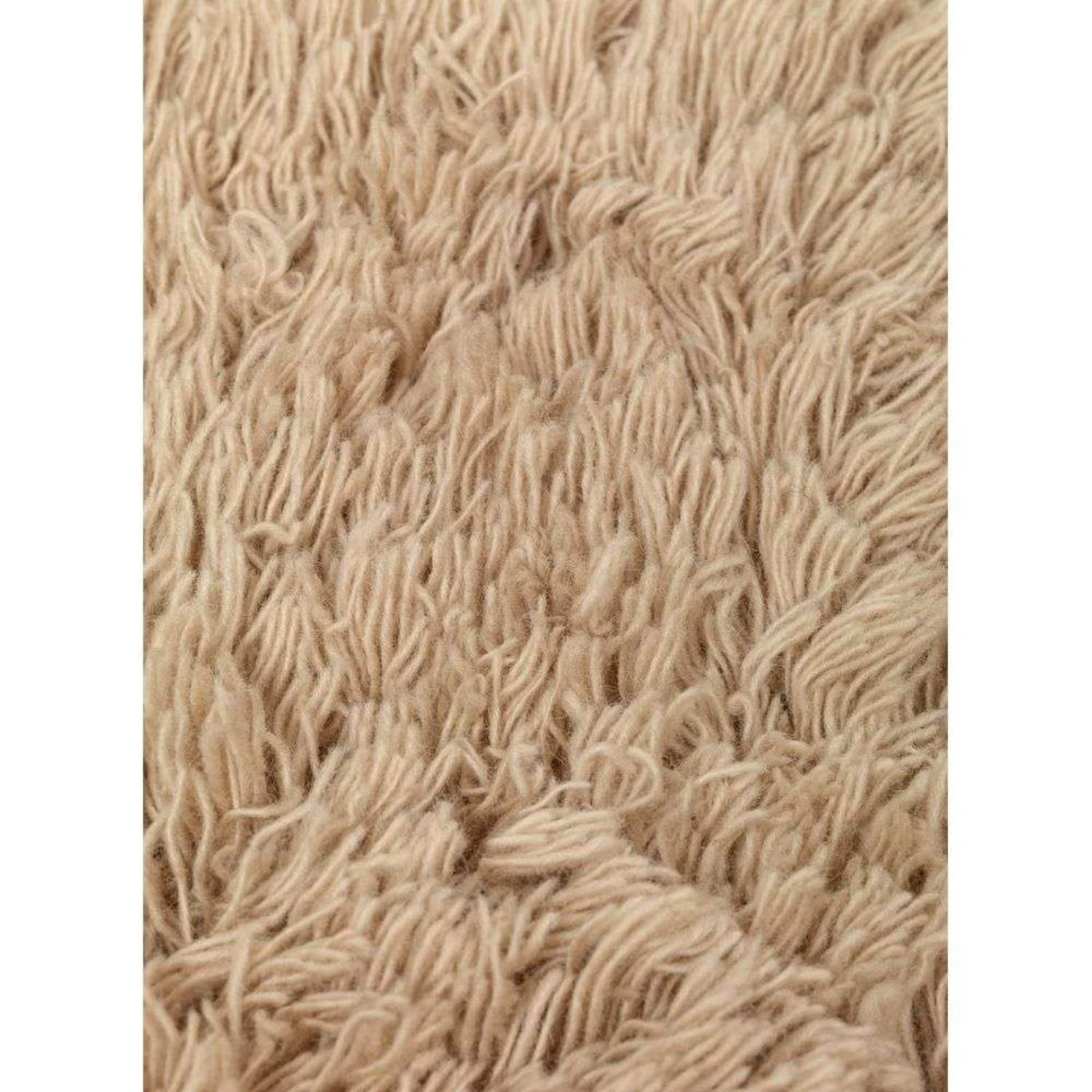 Meadow High Pile Rug L Light Sand - ferm LIVING