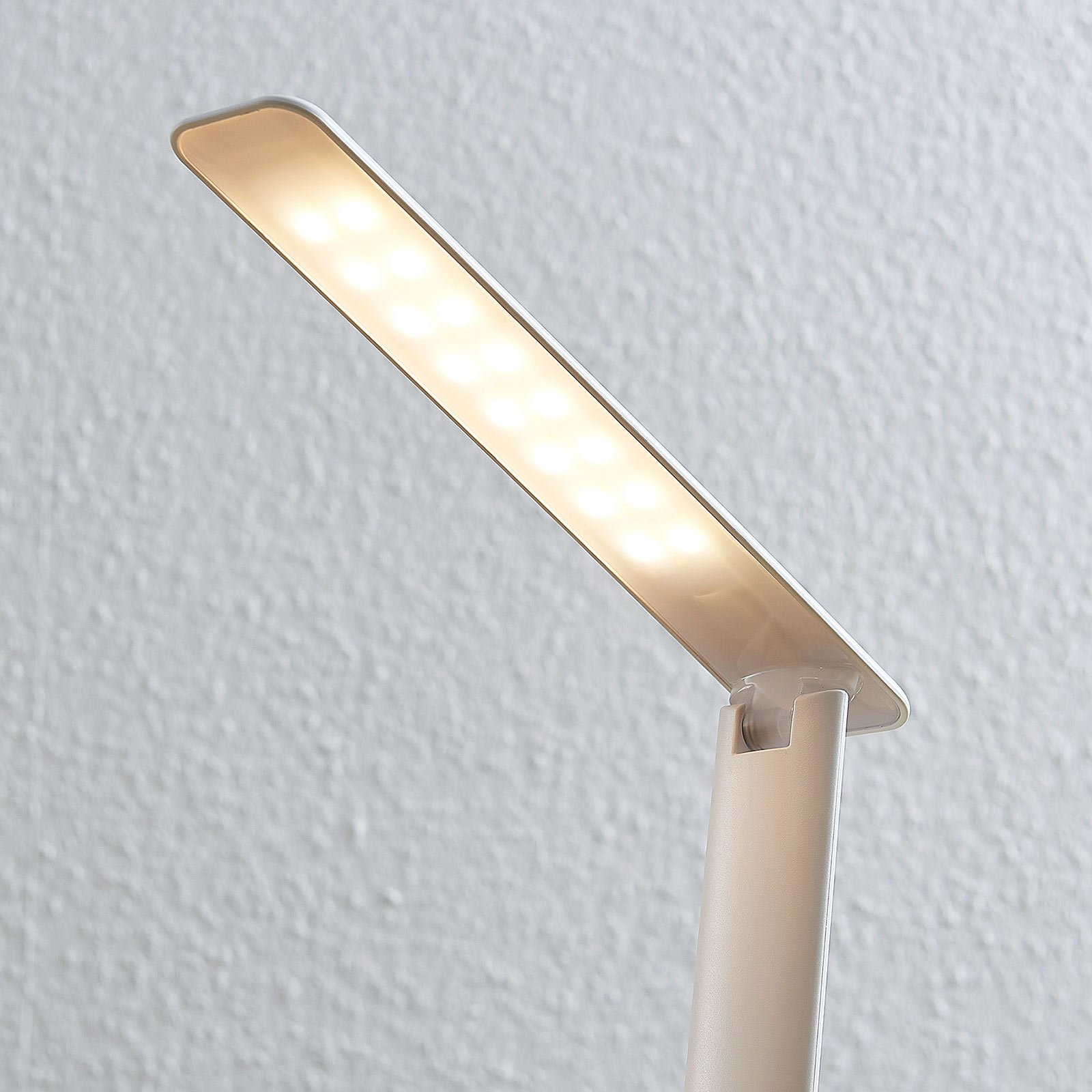 Lindby Ludmilla lampe à poser LED, écran, blanc