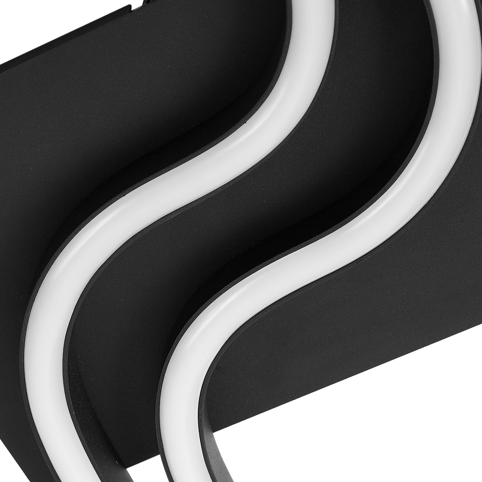 Amiya LED Plafonnier 476mm Noir - Lucande