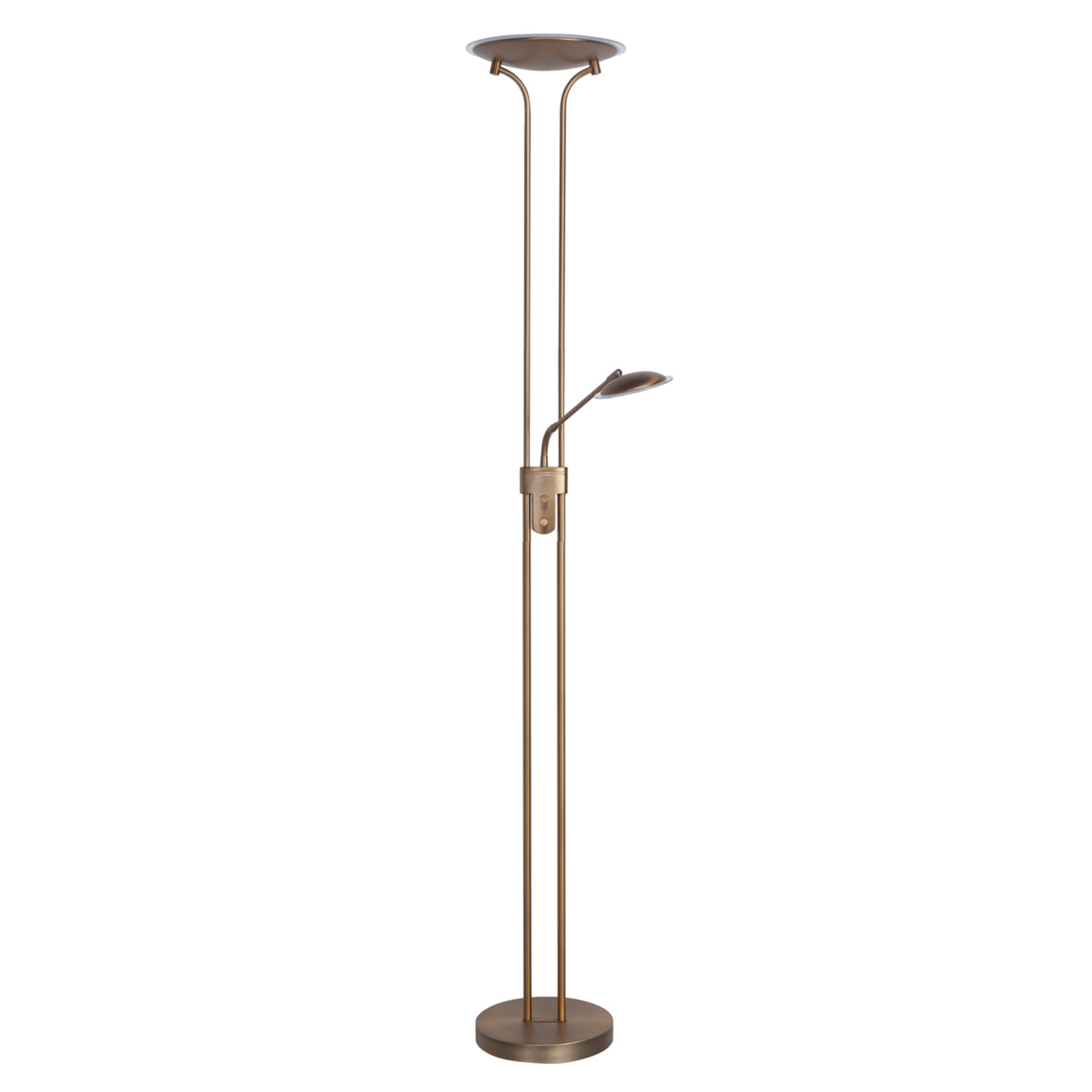Graceful LED uplighter Lunera with reading lamp