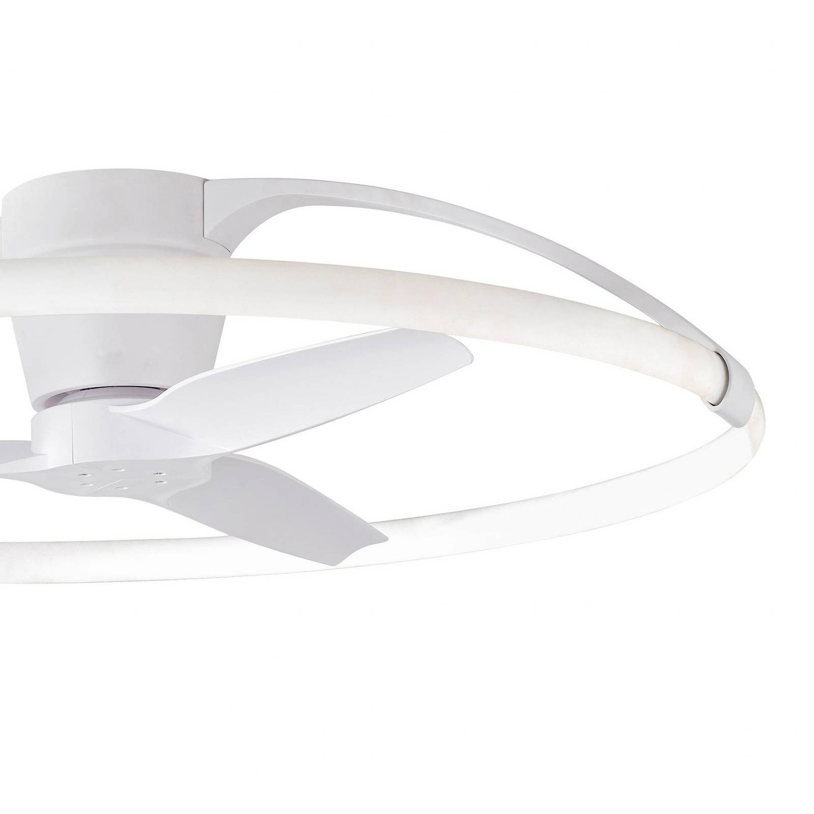 Inteligentny wentylator sufitowy LED Nepal, biały, DC, cichy