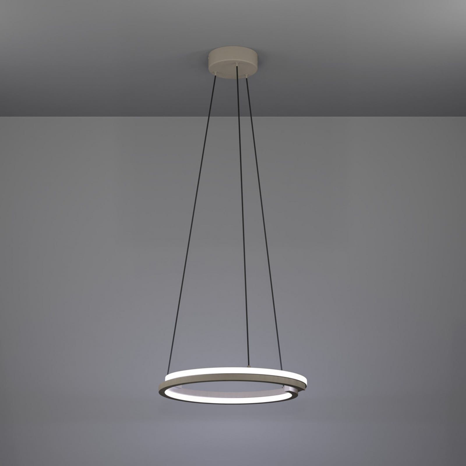EGLO LED hanglamp MEZZOMONTE, beige, Ø 48 cm, CCT EGLO LED hanglamp MEZZOMONTE, beige, Ø 48 cm, CCT