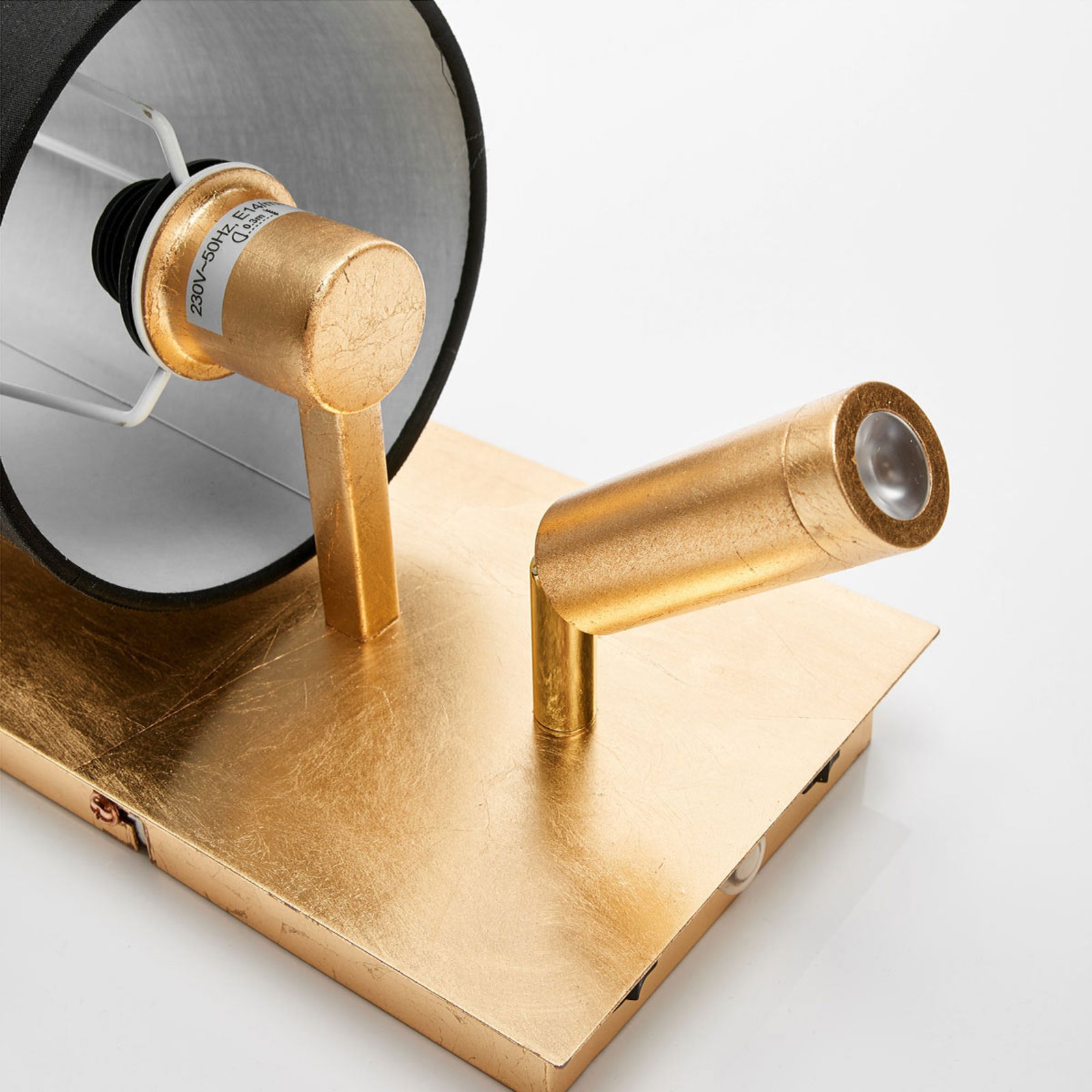 Aiden Wall Lamp Gold/Black - Lindby