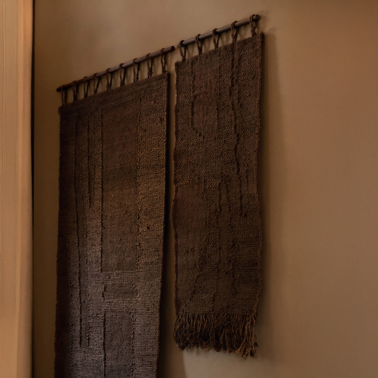 HARVEST Wandteppich dunkelbraun 100x50cm Jute  - ferm LIVING