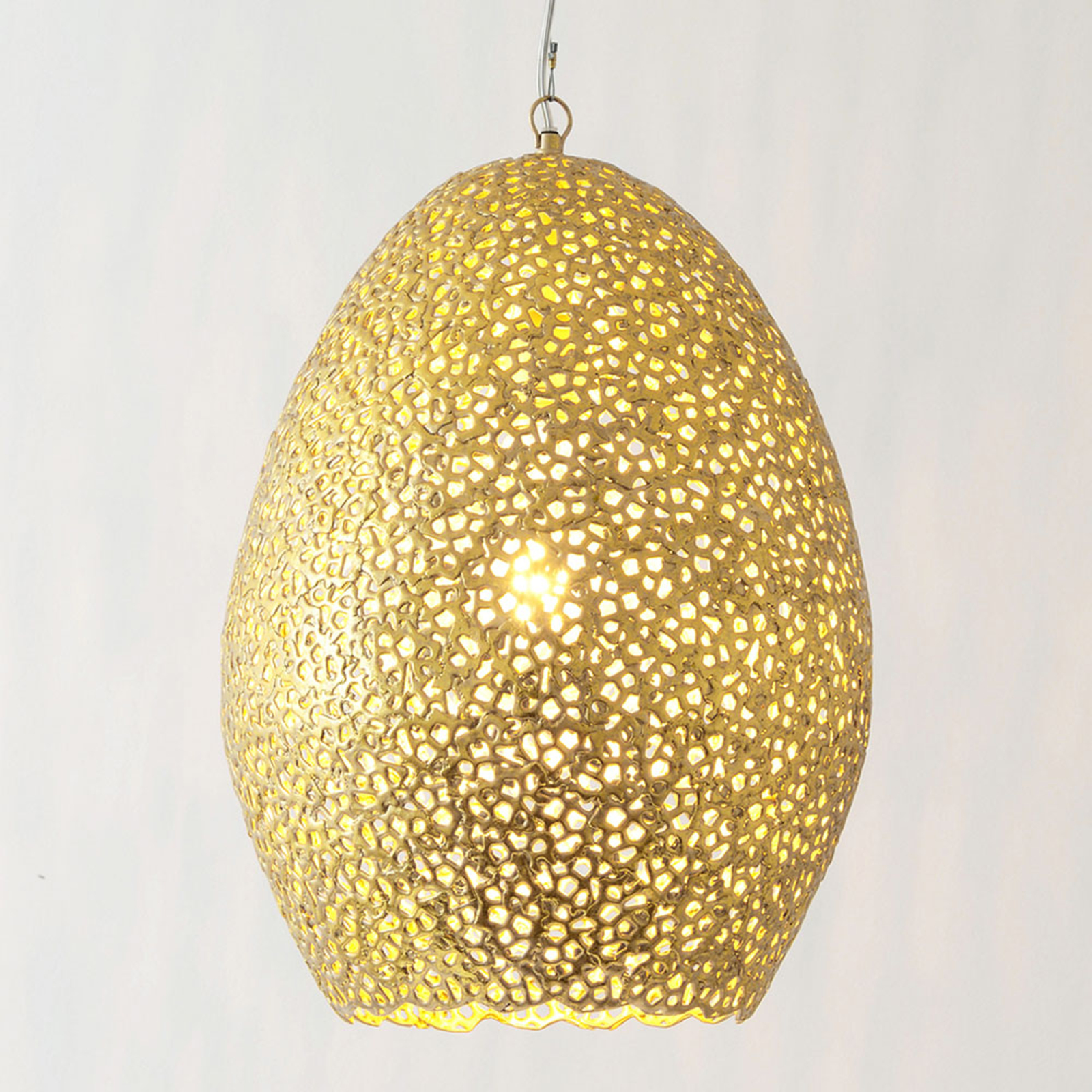 Závesné svietidlo Cavalliere, zlaté, Ø 34 cm