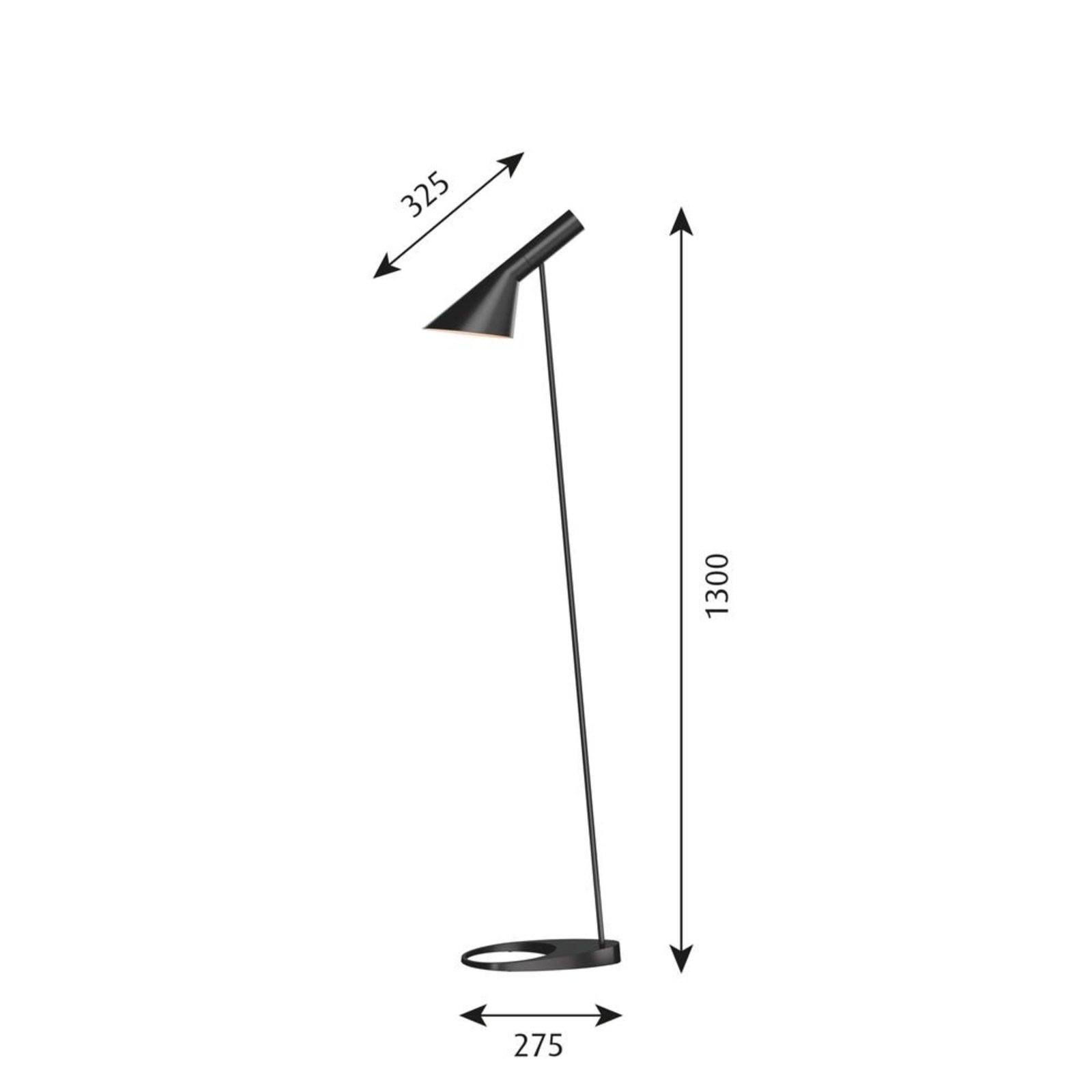 AJ Stojaca Lampa Black - Louis Poulsen