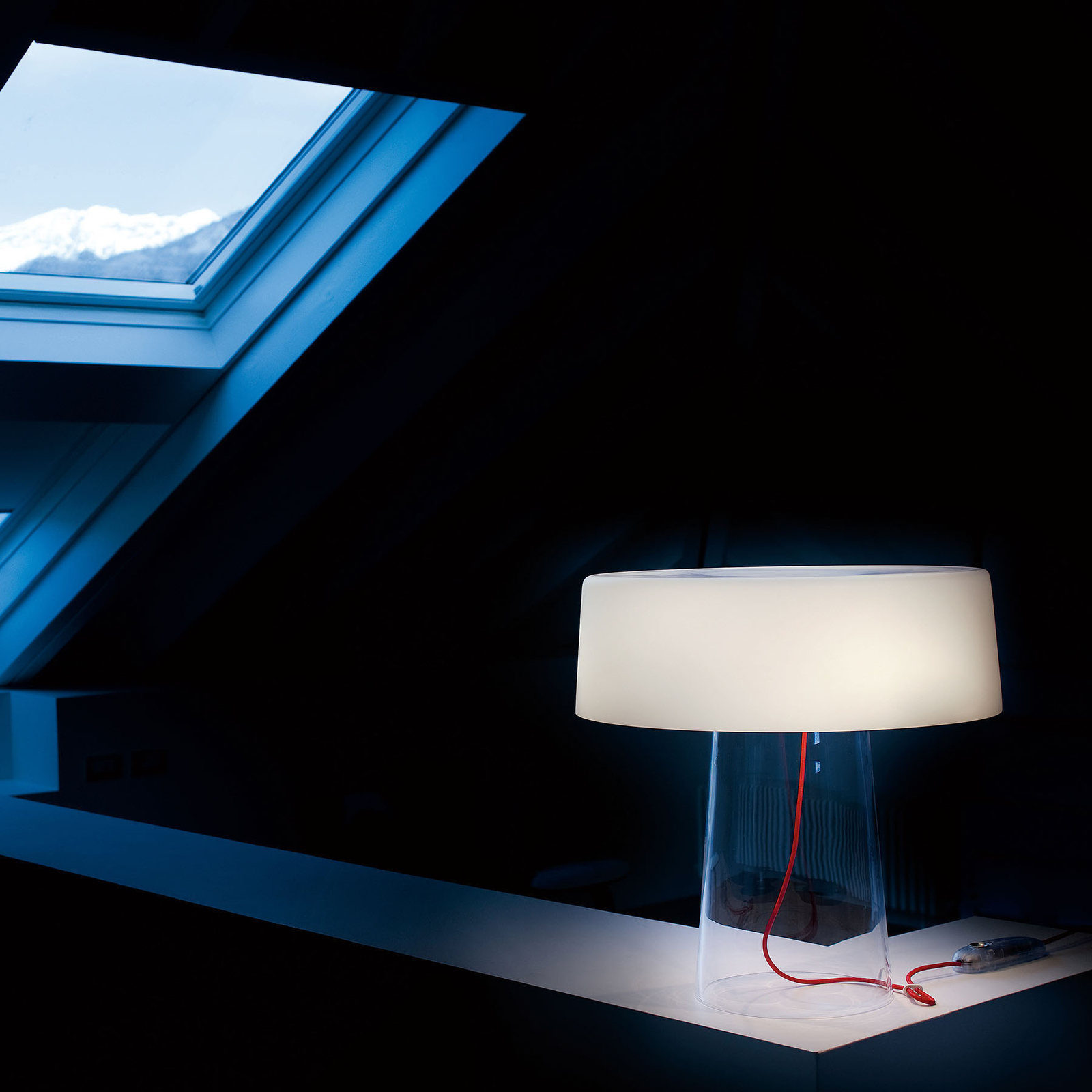Prandina Glam table lamp, handblown glass