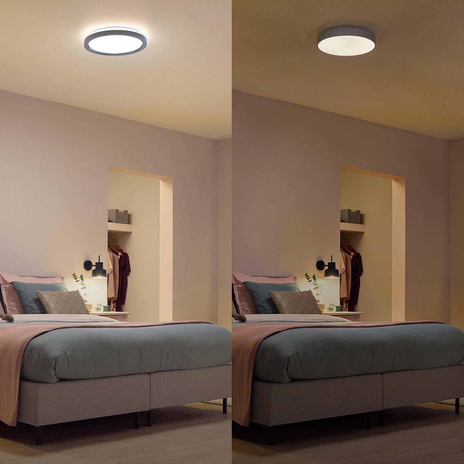 Philips LED φωτιστικό οροφής Aio RD μαύρο Ø 30 cm τηλεχειριστήριο