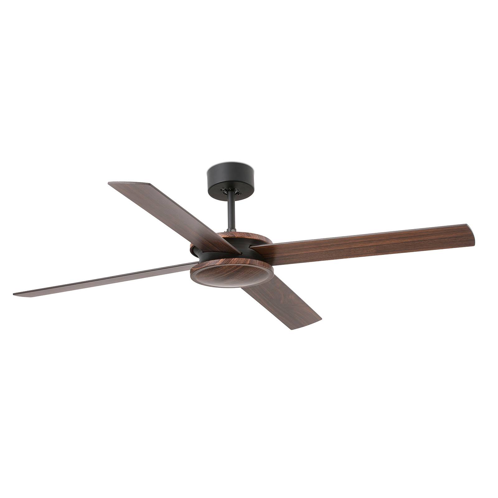 Polea ceiling fan, dark wood/black