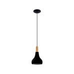 Sabinar pendant light, 1-bulb, black, Ø 18 cm