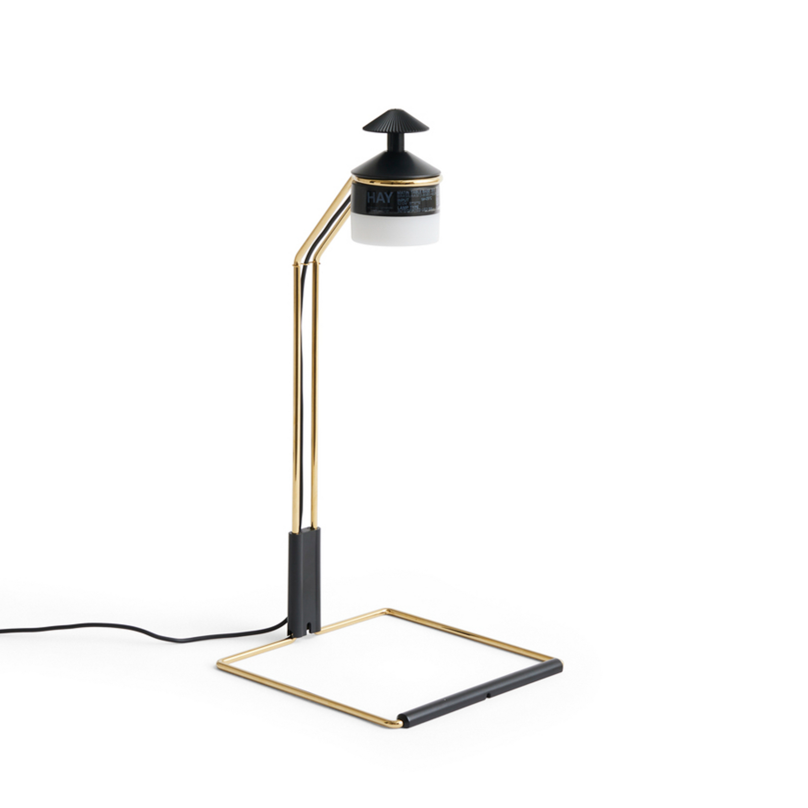 Matin LED table lamp, green/steel, height 38 cm - HAY