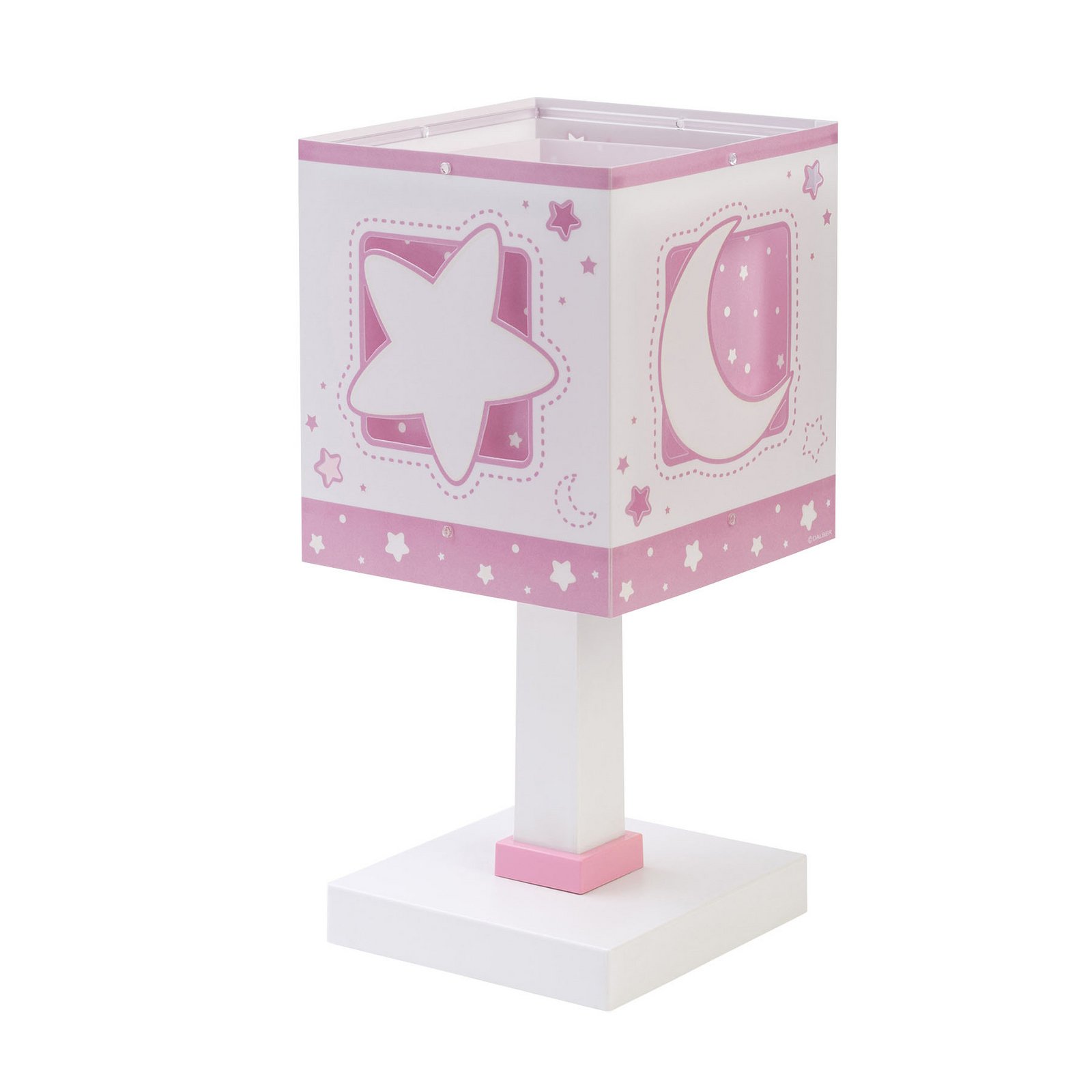 Детска настолна лампа Moonlight Pink, G4, ширина 14 cm