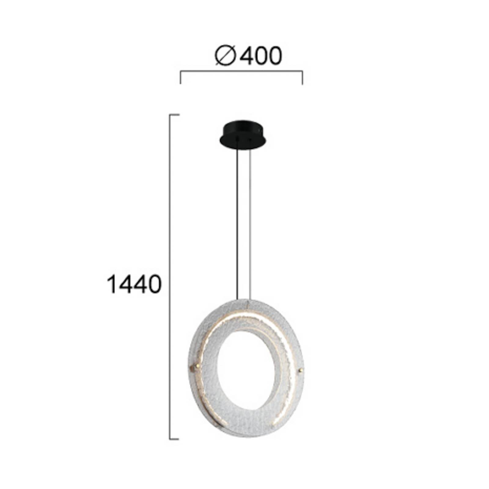 LED-Hängelampe Tamara, rauchgrau, Ø 40 cm, Glas/Metall günstig online kaufen