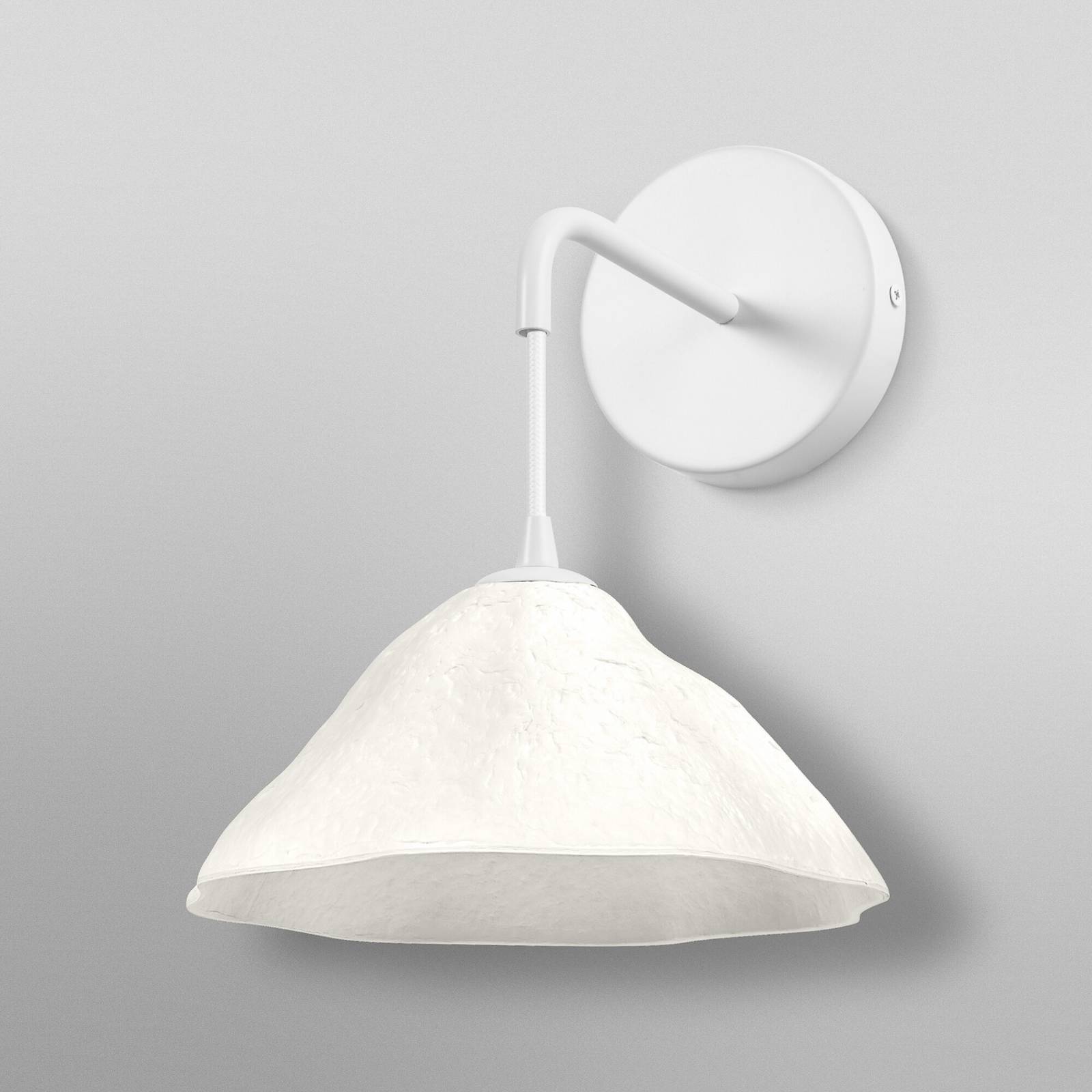 Lampa ścienna OSRAM Decor Lotus Leaf, 1-punktowa, biała, papier, E14