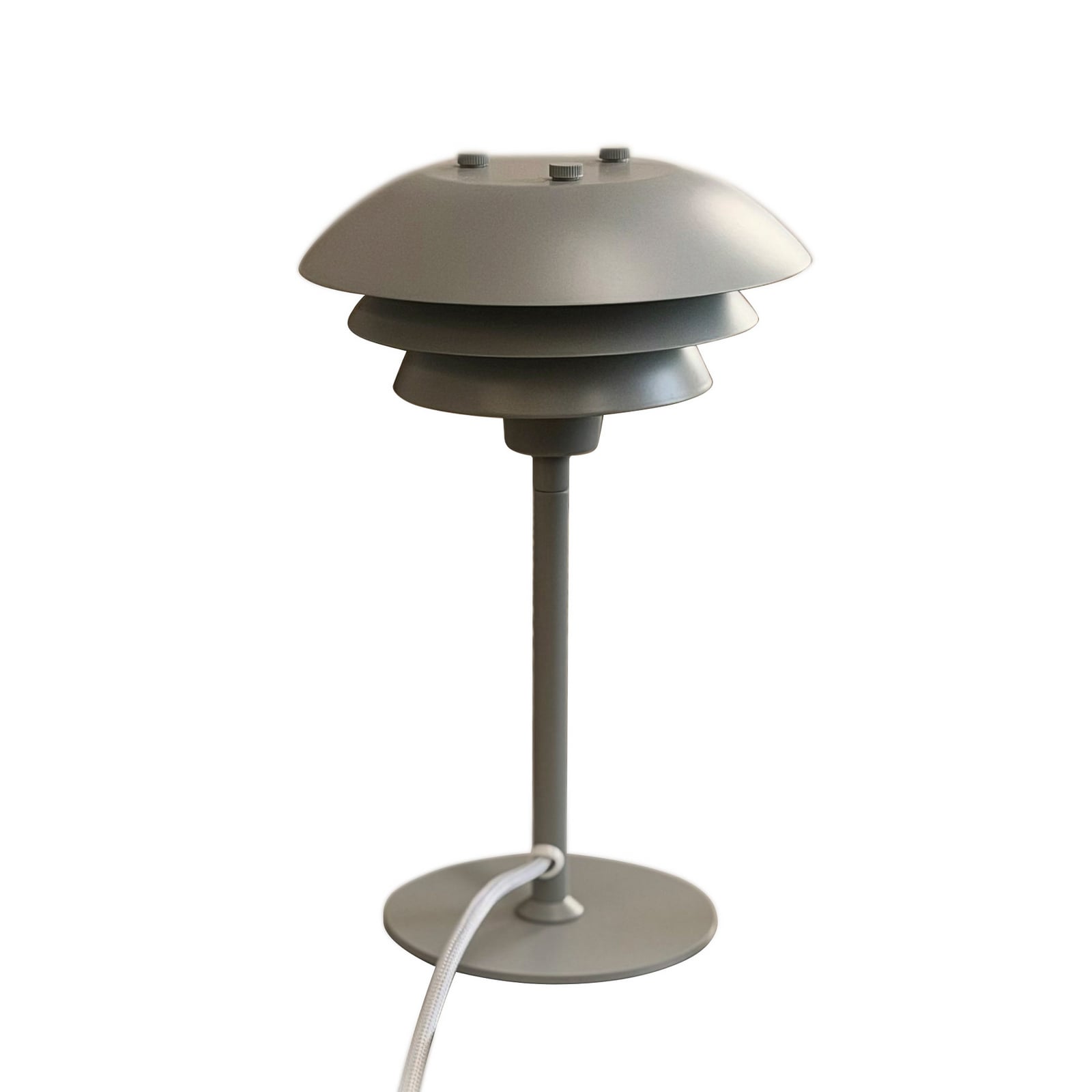 Dyberg Larsen bordlampe SIXTEEN, grå, metall, E27 Dyberg Larsen bordlampe SIXTEEN, grå, metall, E27
