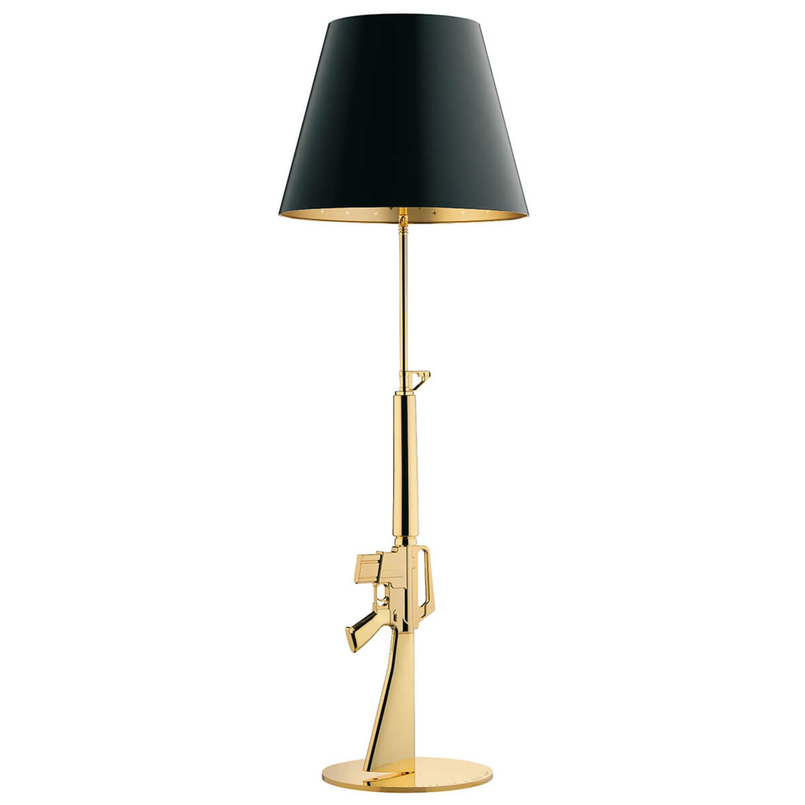 FLOS Lounge Gun - golvlampa, guld-svart