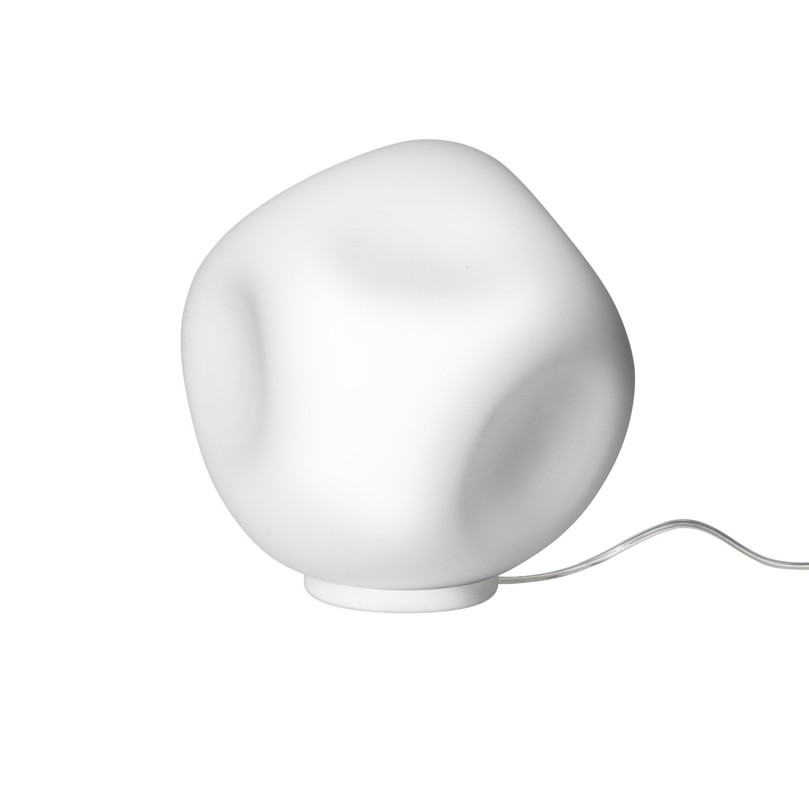 Hoba Media Tischlampe, Ø 24 cm, ein/aus, Glas - Foscarini