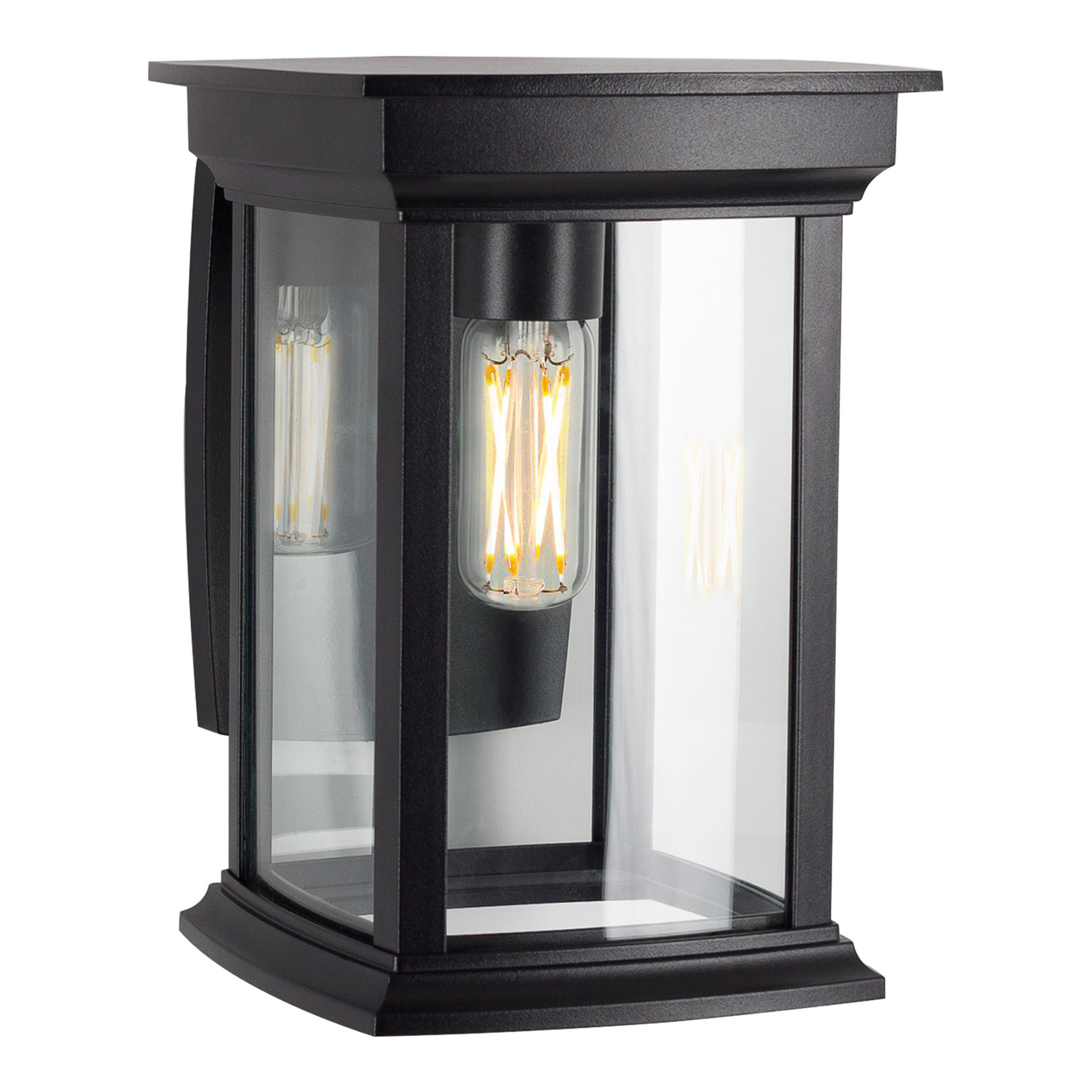 Carlton outdoor wall light with glass shade